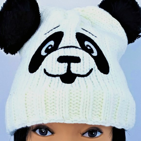 The Snuggle Panda Bear - 2 Ball Winter Ladies Hat - Picture 1 of 16
